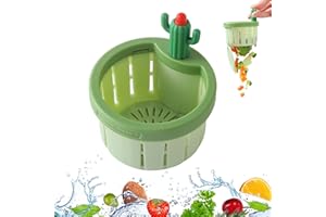 UTOSDAY Cactus Kitchen Sink Drain Strainer, Cactus Sink Strainer Press Automatic Dumping Basket, Multi-Functional Cactus Sink Draining Basket Filter Net Lifting Basket Kitchen Sink Filter（Diameter: 2.68in）
