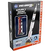 Daron Space Adventures Series: Saturn V Rocket w/Launch Pad BP7001 | Durable plastic material, promotes imaginative play, perfect for gifting, detailed playset construction, 425 pieces.