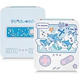 GeekShare Switch Game Card Case Compatible with Switch 2 (2025), Portable Game Holder Cartridge Case for NS 2, Card Storage Shell with 12 Game Card Slots - Shark Party