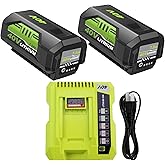 Fhybat Upgraded to 7.5Ah Replacement for Ryobi 40V Battery and Charger Combo Kit Compatible with Ryobi 40 Volt Lithium ion Battery OP4075A OP40601 OP40602 OP4040 OP40404 and OP401 Charger