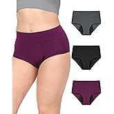 Neione Women Period Underwear Heavy Flow High-Waisted Cotton Postpartum Panties Menstrual Briefs Holds 5 Tampons