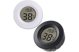 ULYSIA 2Pack Mini Hygrometer Thermometers,Outdoor/Indoor Digital Humidity Meter Thermometer for Humidors, Greenhouse, Garden, Cellar