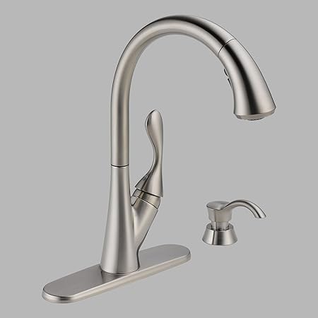 Delta 19922 Sssd Dst Ashton Single Handle Pull Down Kitchen Faucet