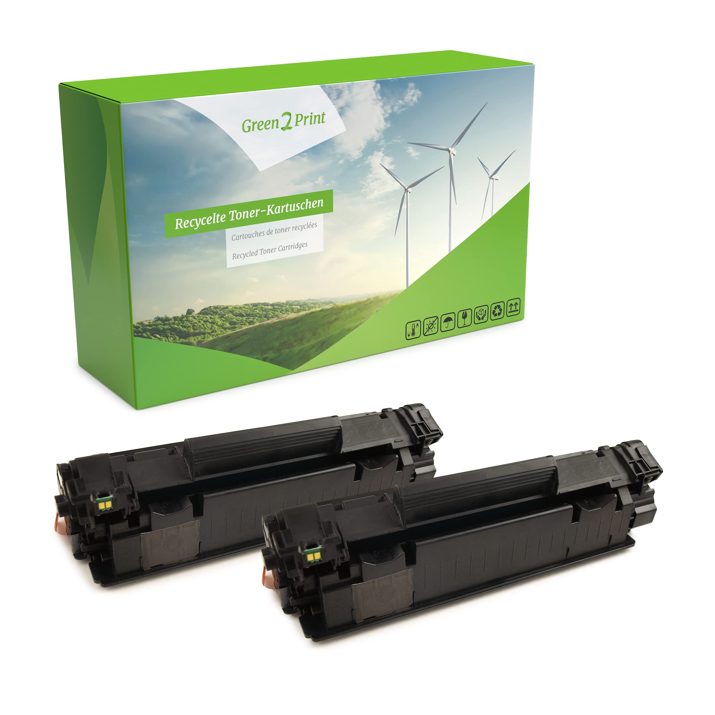Green2Print Toner Twinpack 2 cartridges 2x 1500 pages replaces HP CB435A, 35A Toner cartridge for HP LaserJet P1005, P1006