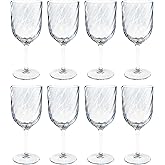 KOXIN-KARLU Unbreakable Classic 14 ounce All-Purpose Plastic Stem Wine Glasses Acrylic Glasses, Set of 8 Clear