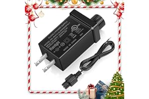 PZETCEIR 30V 0.2A Class 2 Power Supply, Waterproof UL Certified IP44 Low Voltage Transformer with 1.2 Meters Extension Cable for 6W Christmas Lights, LED String Lights, Inflatable Holiday Decorations Outdoor