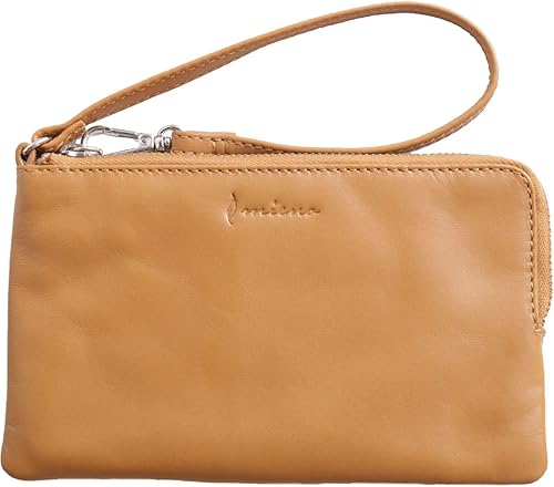 Amazon Mieno プレゼント 人気商品 牛革 ポーチ クラッチ セカンドバッグ レディース 本革 レザー キャメル クラッチバッグ