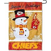 Kansas City Chiefs Holiday Winter Snow Garden Flag Double Sided Banner
