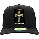 Ferreti Hats FT105 Cruz Hat - Premium Religious Hats for Men, Black Baseball Cap for Men and Women, Gorra para Hombre - Ajustable Size