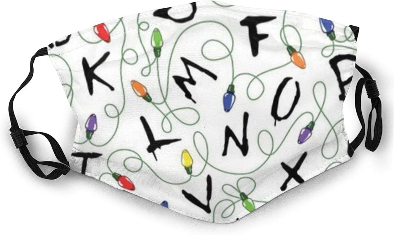 Alphabet With Lights On White Adult Dust Mask Facial