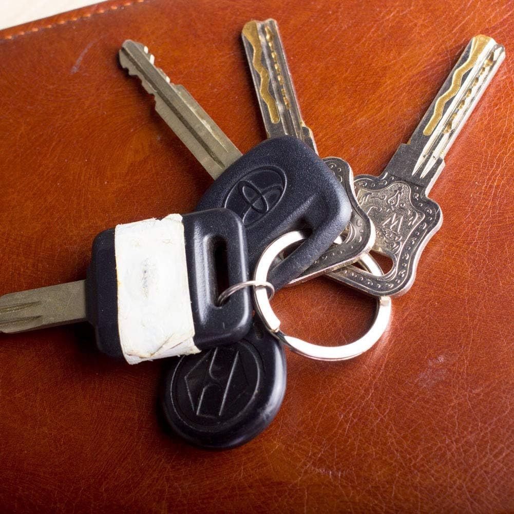 Key Rings,Key Ring Keyring Rustproof, Dog Tag Ring Flat Key Rings Rings Split Keyrings for Home Car Keys Attachment,12 pcs: Office Products