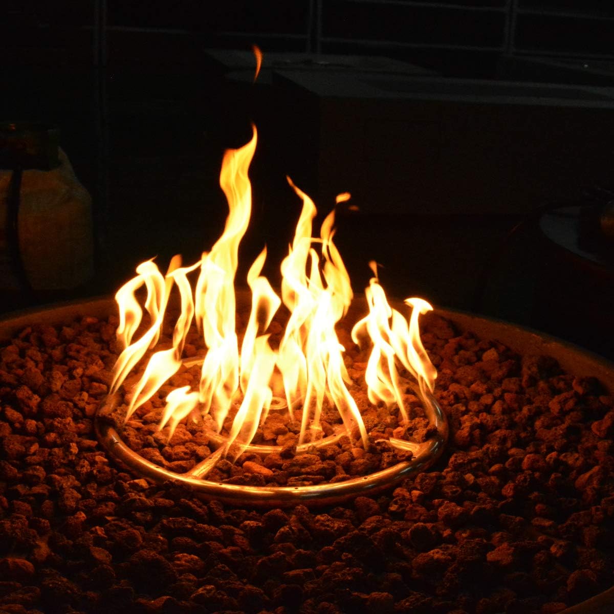 Stanbroil 10 Pounds Lava Rock Granules for Fire Bowls, Fire Pits, Gas Log Sets, and Indoor or Outdoor Fireplaces - Medium (1/2"- 1") : Garden & Outdoor