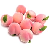 caiyjhao Caihao 9PCS Fake Red Peach Fruit Realistic Foam Peach | Fake peach fruit set, lifelike artificial peach, used for fruit plate display, kitchen table decoration, photo props