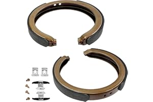 YJMKOI Upgraded 781PG 17781B Rear Parking Brake Shoes Set, For Raybestos Element3 Drum-in-Hat, Fits 04-07 Buick, 00-14 Cadillac, 99-14 Chevrolet, 99-14 GMC, 05-09 SAAB, 02-04 Oldsmobile, Rear Brake Shoes