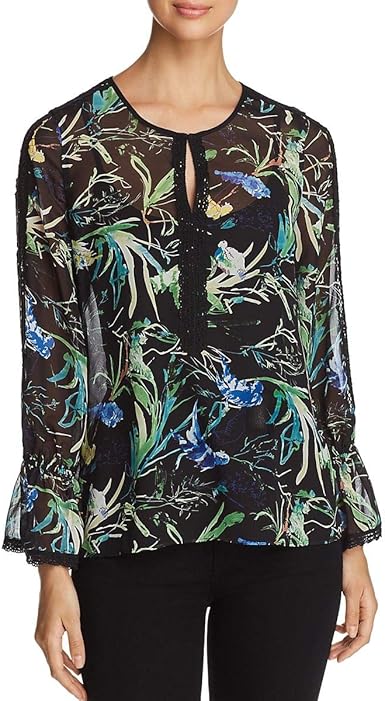 Le Gali Womens Carrie Chiffon Floral Print Blouse At Amazon