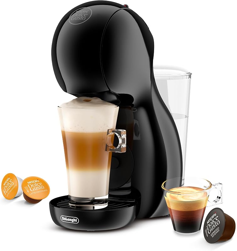 De'Longhi Nescafé Dolce Gusto Piccolo XS EDG210. AB, cafeteira cápsula com design compacto, desligamento automático, bebidas quentes e frias, pressão de 15 bar, preto