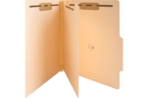 Sparco Classification Folder, 1 Divider, Letter, 10 per Box, Manila (SPRSP17271)