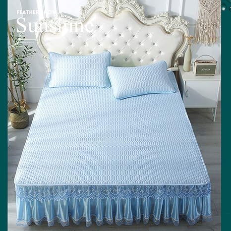 Amazon ラテックスアイスシルクマット3ピース折りたたみクールシートアイスシルクシートラテックス折りたたみ式冷却マットレスラテックスシート夏 ボックスシーツ オンライン通販