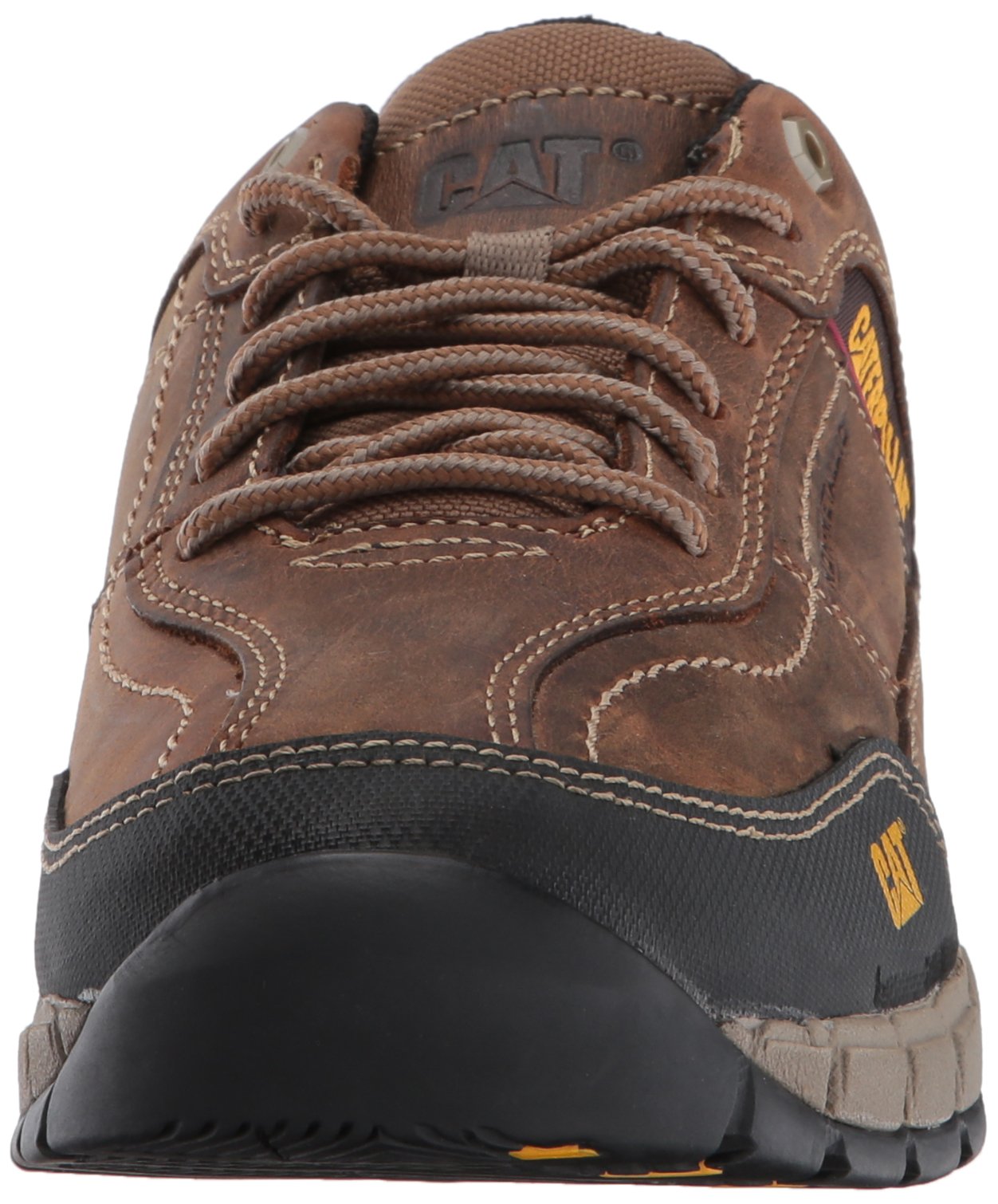 Caterpillar Men's Streamline Leather Work Shoe, Dark Beige, 8.5 M US on