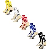 Slivery Color Soccer Socks - Boys and Girls Kids Athletic Sport Socks for Baseball Football Basketball Hockey Rugby 5 Pcs