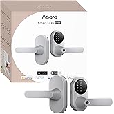 Aqara Smart Lock U300, Fingerprint Keyless Entry Door Lock with Handle, Matter Over Thread with Apple Home Keys, Touchscreen 