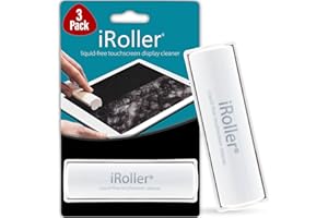 iPad Screen Cleaner by iRoller - Pack of 3 - No Need for Spray or Wipes, Liquid Free - Reusable & Washable -Portable Phone Sc