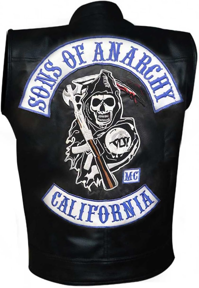Sons Of Anarchy Motorcycle Leather Vest with Patches