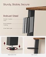 VASAGLE Corner Bookcase 5 Tier Ladder Shelf Industrial Rustic Brown Black LLS35X view 5