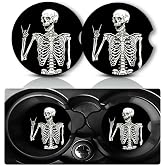 2Pcs Skeleton Car Coasters,2.75