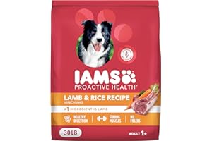 IAMS Proactive Health Minichunks Adult Dry Dog Food with Lamb & Rice, 30 lb. Bag