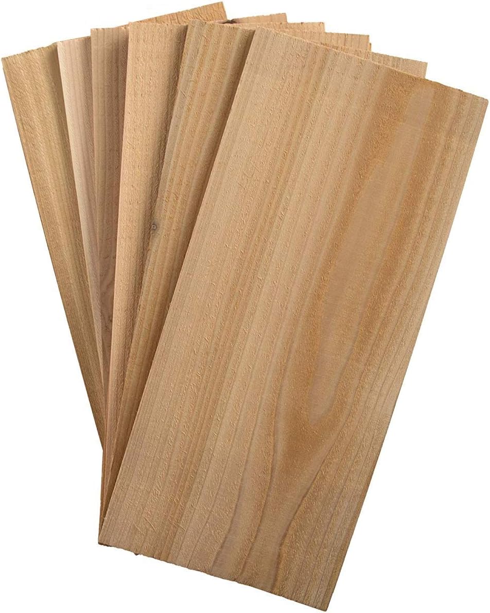 6 Pack Cedar Grilling Planks - Adds Smoky Cedar Flavor to Salmon, Chicken, Veggies and More. : Garden & Outdoor