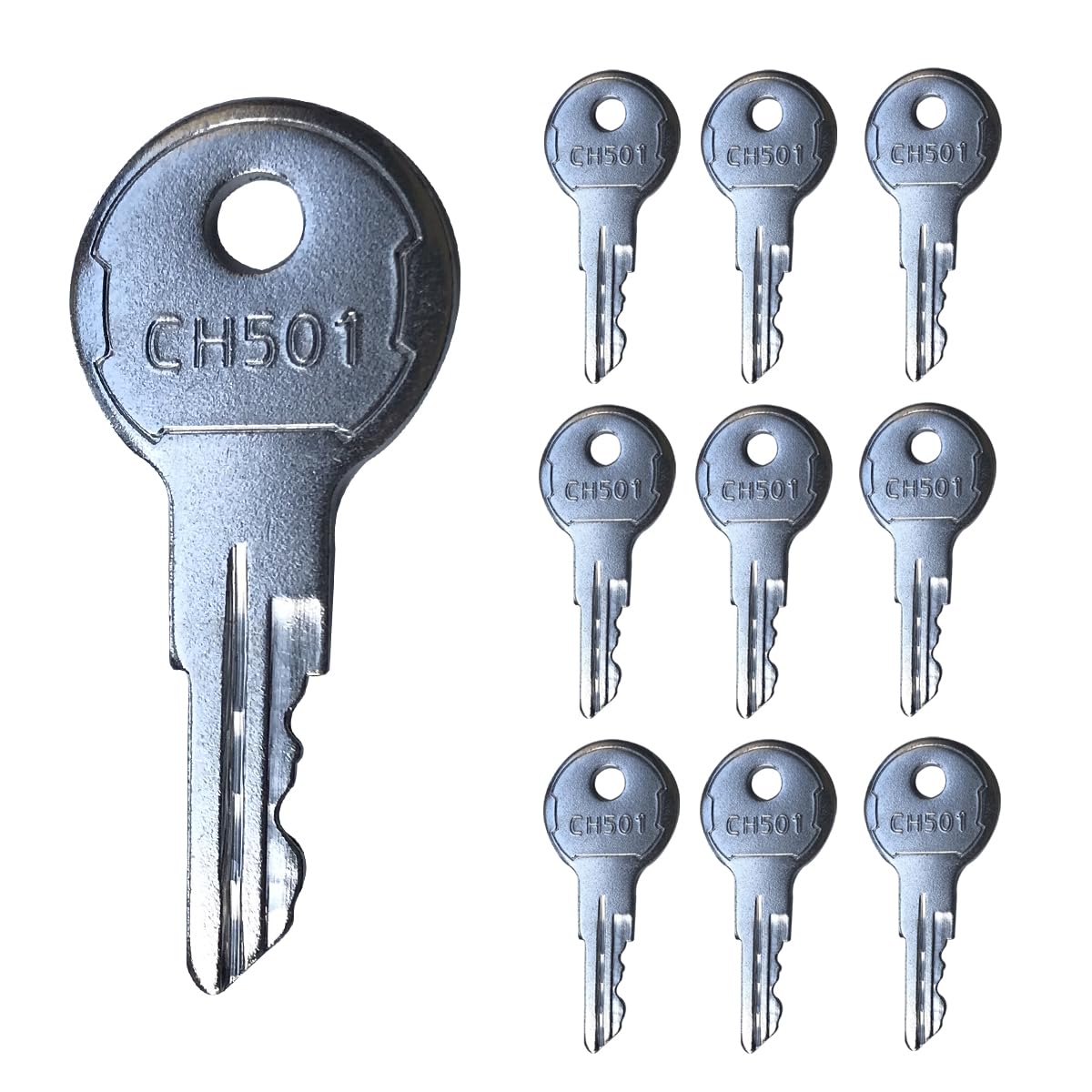 Photo 1 of *****KEYS ONLY NO LOCK****** Truck Tool Box Lock Replacement with Keys, Pickup Toolbox Latch Lock 10 Keys CH501, 16MM (5/8") Replacement Key (CH501)