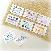 Personalized Sewing Labels, Iron on or sew on, Custom Iron on Labels for Handmade, Knitting, Quilting and Sewing Crafts, Name Tags for Clothes