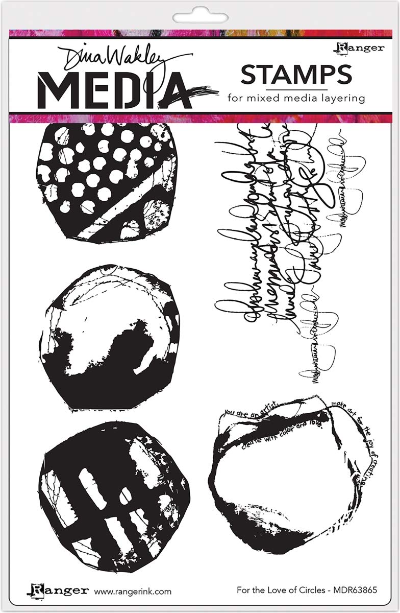 Dina Wakley Media DINA WAKLEY Cling ST Love CIRCL, Other, One Size