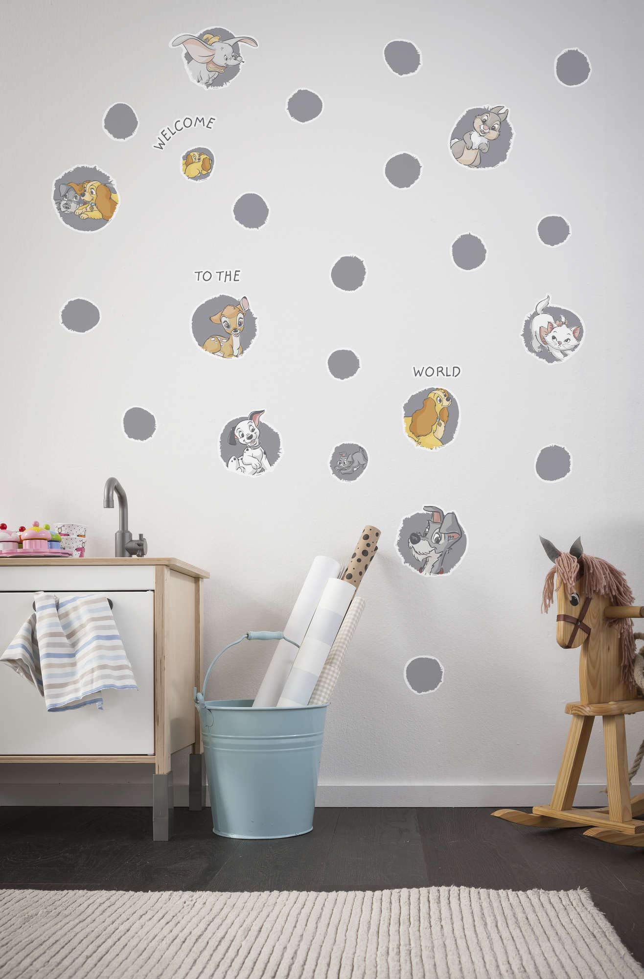 Komar 14731h Disney Deco A Simple Start Size 100 x 70 cm Dalmatian Jumbo Nursery Baby Room Wall Sticker Decoration Wall Design Colourful