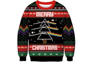 Imbry Men Ugly Christmas Sweater Shirt Unisex Funny 3D Print Pullover Sweatshirt