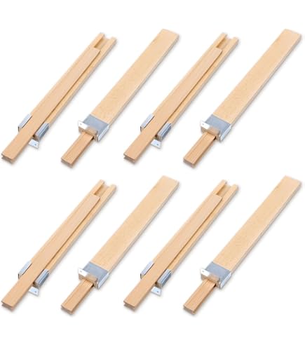 uxcell 2 Sets Wooden Drawer Slides with Metal Slide Glide Bracket
