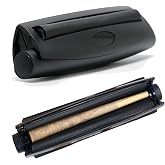 VOVCAMLS Cigarette Cone Roller, Cigarette Rolling Machine 110mm Plastic Cigarette Maker Black