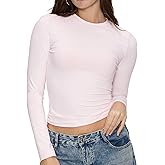 Long Sleeve Shirts for Women Fall Fashion Basic Crop Top Womens Going Out Outfits Y2k Clothes