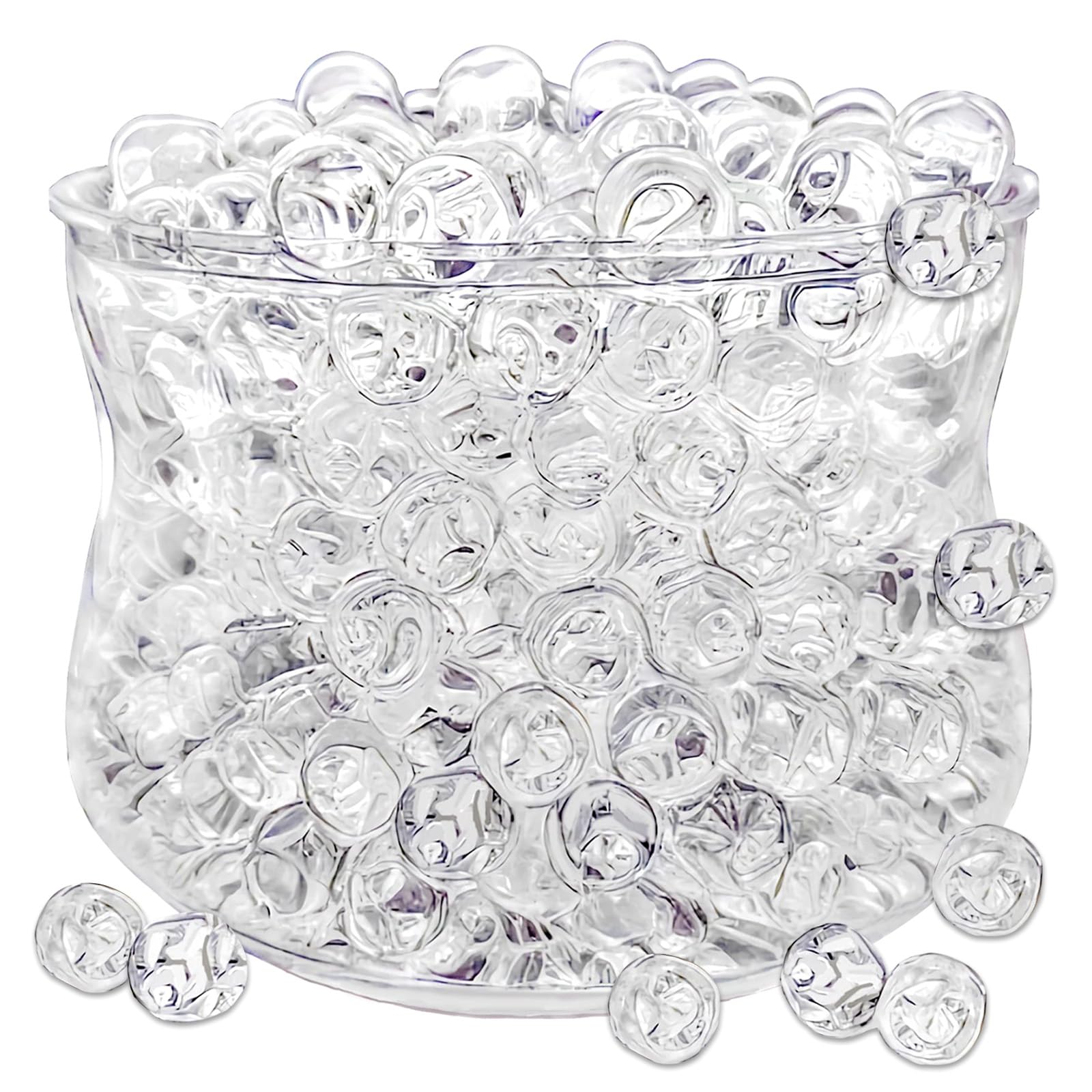 Clear Water Beads 10000 Pcs Clear Water Gel Jelly Beads Vase Filler Beads,Vase Fillers for Floating Pearls for Floating Candle Making,Wedding Centerpiece,Festive Floral Decoration Flower Arrangement