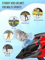 Moplasz Kids Bike Helmet Adjustable 50-59cm Age 3-15 Multi-Sport Safety view 3