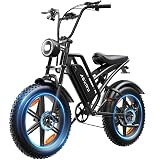 RPINT Electric Mountain Bike for Adults with 1500W Peak Motor, 20" Fat Tire Dirt E Bike for All-Terrain, 28MPH and 40-60 Miles PAS Range, Electric Bicycles with 48V 15Ah Removable Battery