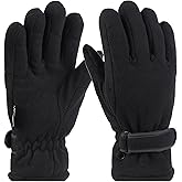 Utaly Polar Fleece Driving Gloves Warmer - Double-layer Windproof Winter Gloves Cold Weather Warm Running Gloves
