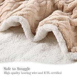 CHIOKY Electric Heated Blanket, 3D Pattern