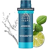 Oars + Alps Full Body Deodorant Spray for Men & Women, Aluminum Free Deodorant Men Spray, Dermatologist Tested, Clean Ingredients, Long Lasting, Odor Protection, Fresh Ocean Splash