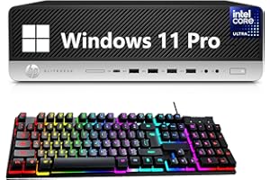 HP Elitedesk 800 G3 SFF PC Desktop Computer, Windows 11 Pro, Core i7-7700 2.9GHz Up to 3.8GHz, 8GB RAM, 256GB SSD, Keyboard, 