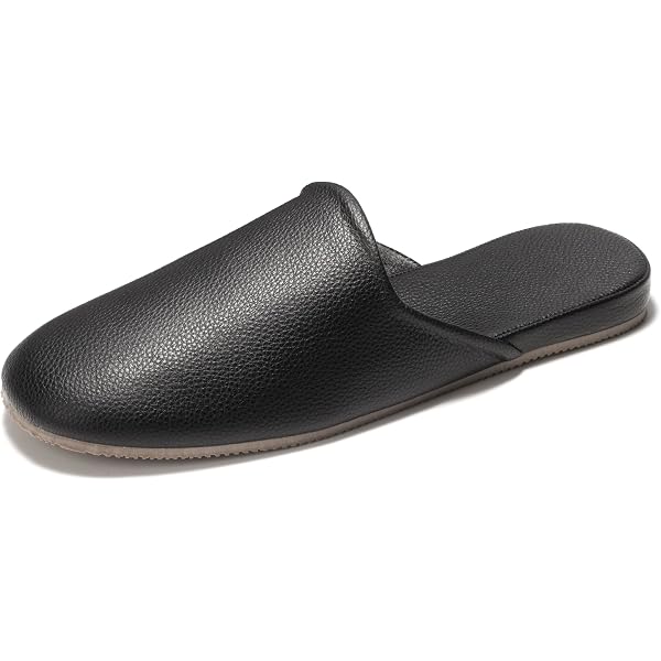 Amazon.com | Taidor Leather Slippers - Open Toe Indoor  display picture 2