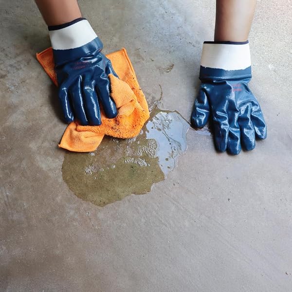LIBERTY GLOVE & SAFETY 9460SP FULLY COATED NITRILE GLOVES WITH 2-1/2″ SAFETY CUFF, JERSEY LINED, ABRASION-RESISTANT GRIP, INDUSTRIAL WORK GLOVES | BLUE, X-LARGE, PACK OF 12