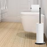 Topsky Free Standing Toilet Roll Holder Stainless Steel Anti Rust Black view 7