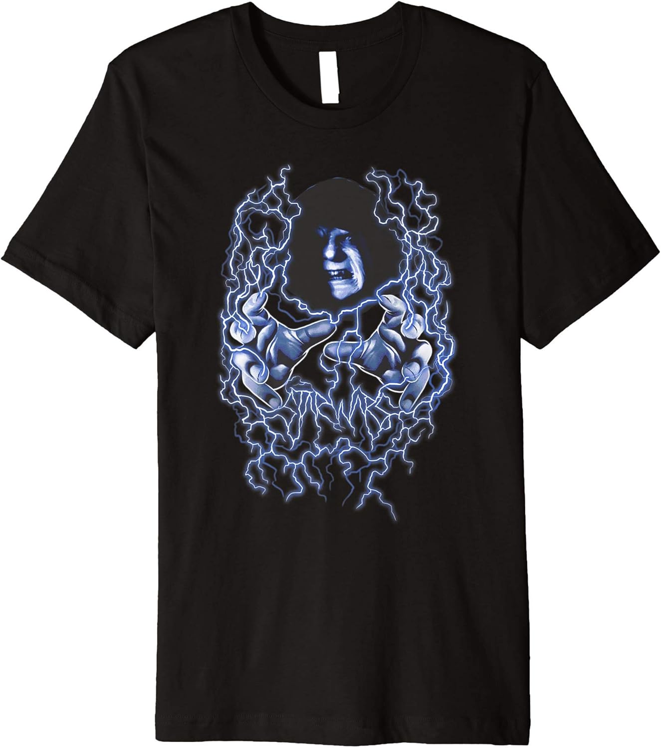 Star Wars Emperor Palpatine Electricity Shock Portrait Premium T-Shirt: Amazon.co.uk: Clothing
